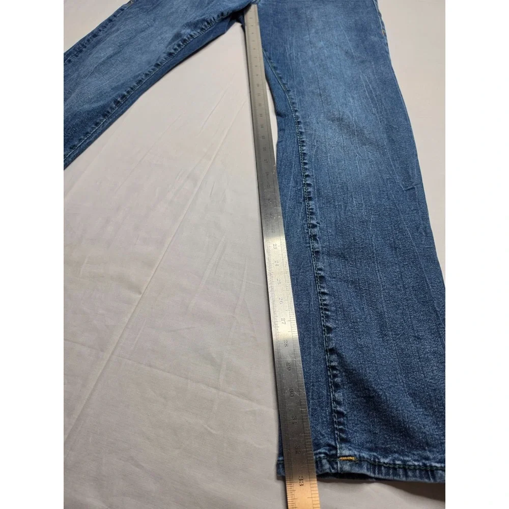 True Religion Ricky Jeans Men's 34 Blue Denim Stretch Relaxed Fit Straight Leg